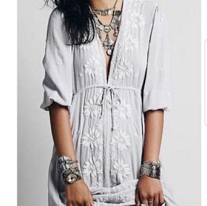 Free People Fable Embroidered Midi Dress